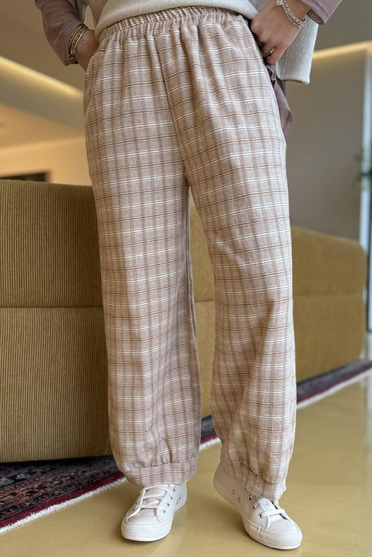 Maeve Brushed Cotton Demi Bloom Pant Oat